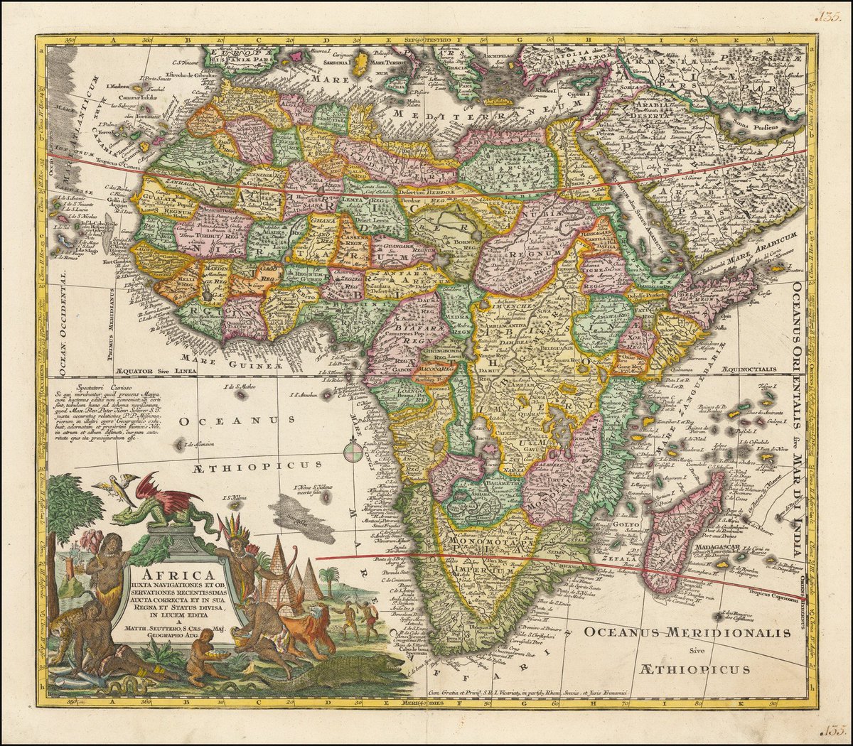 11. "Africa Iuxta Navigationes et Observationes Recentissimas Aucta" by Matthaeus Seutter (1740).