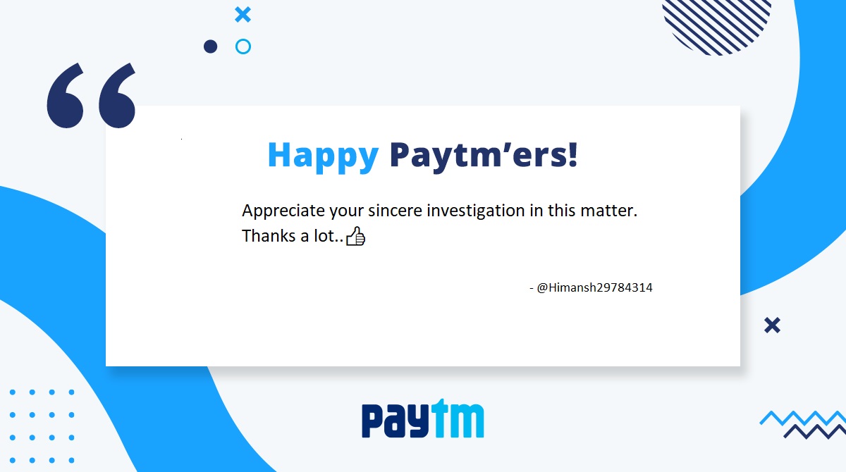 Paytm Care tweet media