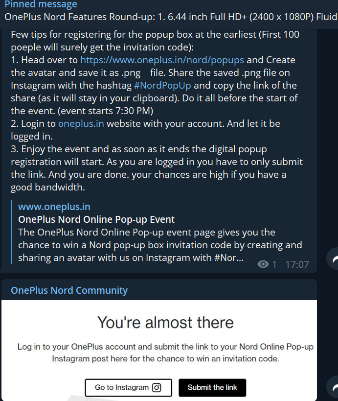 sunnydatta05's tweet photo. #Tips for registering the #OnePlusNord #popupbox at the earliest:
https://t.co/8480nwEUWw
#OnePlusNordAR https://t.co/YPmm7JXMTa