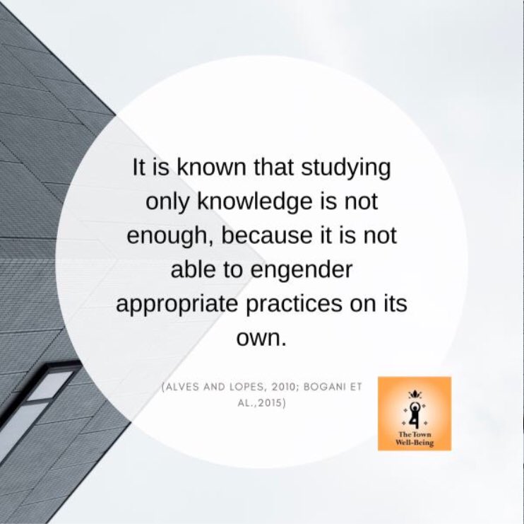 town_wellbeing's tweet photo. It is known that #studying only #knowledge is not enough, because it is not able to engender appropriate practices on its own
Bogani et al 2015
#studymethod #studymethods #educationmethod #educationmethodology #studentmotivation #studentmotivational #studentperformance #research https://t.co/dsCO5mRnYG