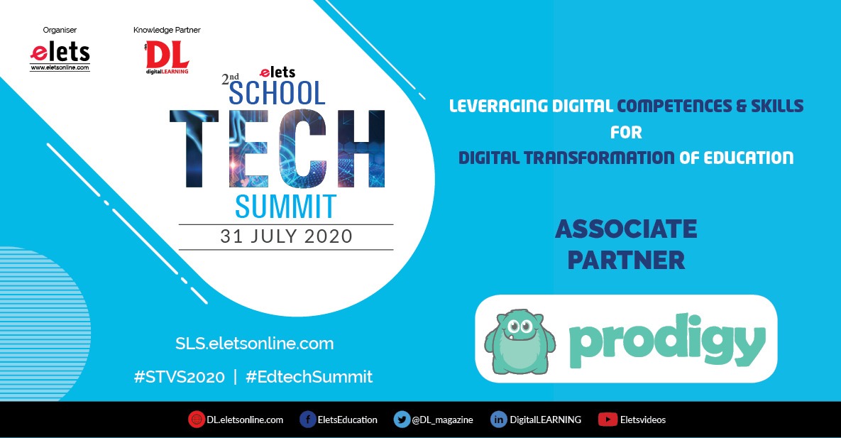 dl_magazine's tweet photo. We are delighted to announce that @ProdigyGame joining us as Associate Partner for the 2nd School Tech Summit, which will be held on 31st July, 2020.

Register Now: https://t.co/1F6FrvFUhV

To know more about #STVS, visit: https://t.co/sg19gPloa5
#SchoolTechSummit2020 https://t.co/BvDK6mrKZE