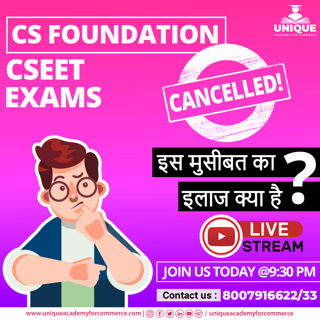 UniqueAcademy8's tweet photo. You must be tormented with questions like 🤔
What should we do in this situation? What are my options?
What next? How do I use this time?🧐

To answer all your questions, we bring to you a Live Lecture.
Join us @ 9.30PM Today on Unique Academy For Commerce https://t.co/lT3BkPszzA https://t.co/ja2xoi2OzR
