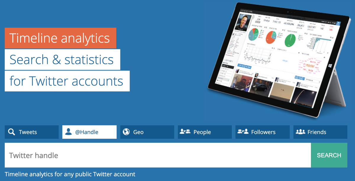 OSINTtechniques's tweet photo. #osint #socmint resource for Twitter investigations--> 
https://t.co/7uNUMy5DAt
✔No login required 
✔Sentiment analysis of tweets 
✔Tweet by type (tweet, retweet, reply)
✔Tweets by source (device)
✔Top domains shared 
✔CSV file download of data
✔Max 3200 tweets https://t.co/rMvE9voS0H