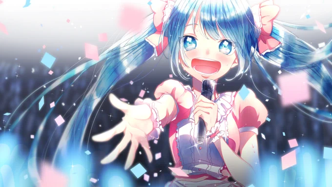 #初音ミクのイラストだけで興味を持ってくれる方へ届け
わたしのミクも見てくれ〜〜〜〜〜〜〜〜 