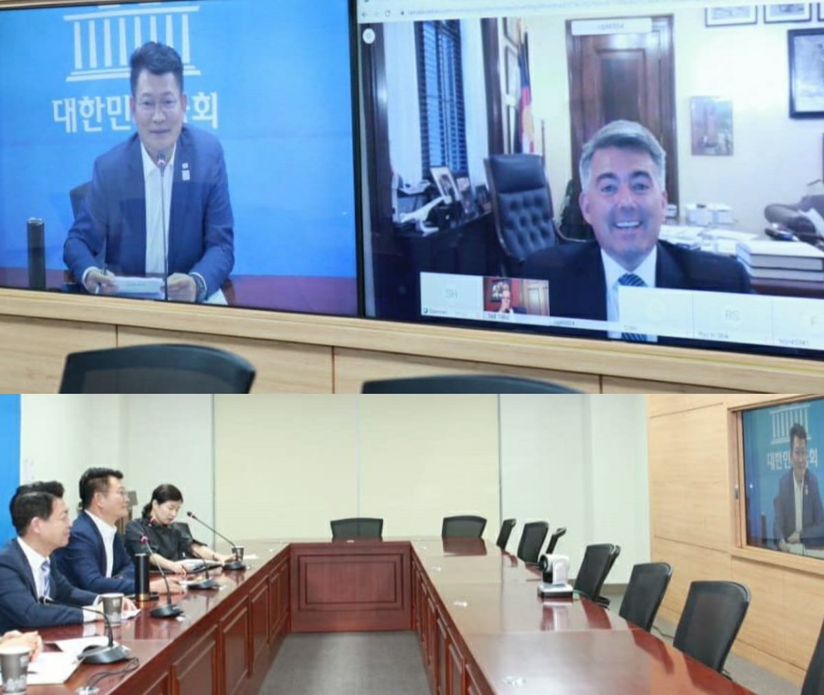 2013new's tweet photo. 반도에 희망의 불씨를 #송영길

#미국 Cory Gardner 미상원 위원장과
Ted Yoho 미하원 동아태소위 간사와,
#대한민국 김영호,윤건영의원과 화상토론회에  한.미 현안 문제 상의

점차적으로 G-20 국가 국회 외교위원장들과 순차적으로 화상회의, 토론 등을 하려고 합니다.

#평화프로세스의 진전 https://t.co/DjrSSuuV8C