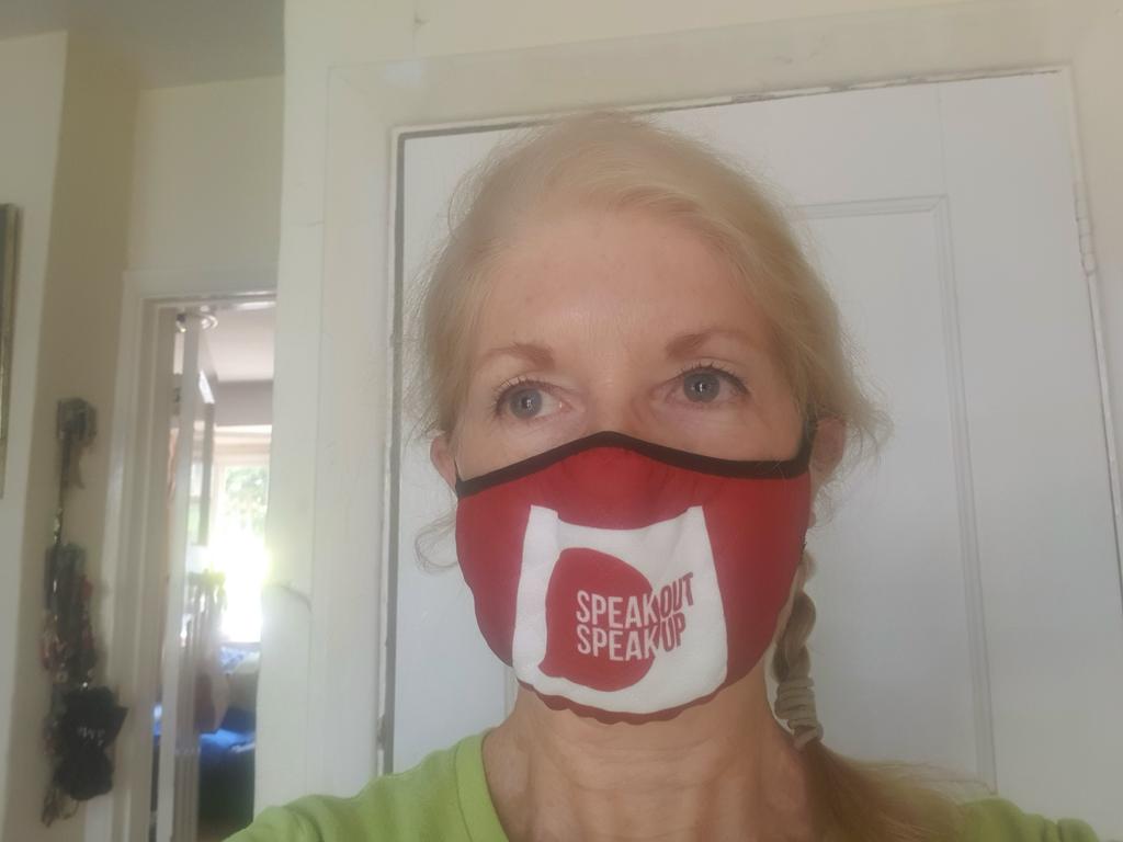 beyondfreefall's tweet photo. The irony isn't lost on me - my logo-ed #facemarks calling people to #SpeakOut #SpeakUp &amp; to engage in #Courageousconversations https://t.co/nsXVGLtfI7 https://t.co/YWCquJvPBT