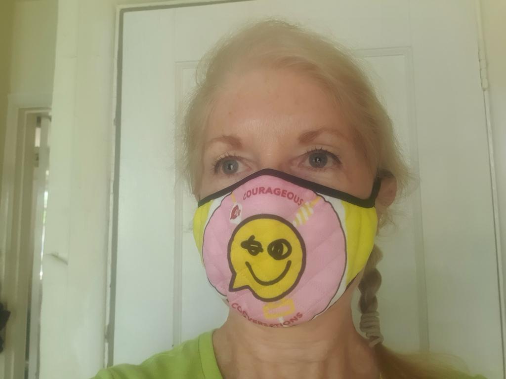 beyondfreefall's tweet photo. The irony isn't lost on me - my logo-ed #facemarks calling people to #SpeakOut #SpeakUp &amp; to engage in #Courageousconversations https://t.co/nsXVGLtfI7 https://t.co/YWCquJvPBT