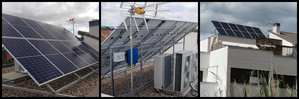 Ordusol's tweet photo. (PT)
📷
Nova instalação fotovoltaica para autoconsumo realizada pela empresa #MGGM
Realizada em um telhado plano em uma casa unifamiliar. Material fornecido por @Ordusol
@Canadian_Solar + @SMAsolar
Economia de cerca de 40% na energia consumida
Mais info:
https://t.co/d6u0Yw1he1 https://t.co/gWZzfaX2Jn