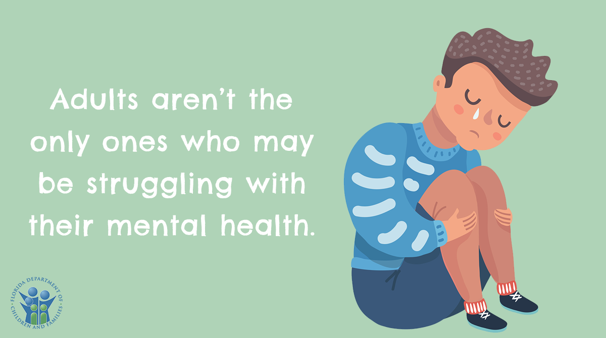 MyFLFamilies's tweet photo. Adults aren’t the only ones that may be struggling with their mental health– children of all ages may be struggling, too. 

Dial 2-1-1 or text your zip code to 898211 to get connected to referrals, crisis intervention, or mental health counseling for your child #Here2Help #211FL https://t.co/N1ABtuC4AE