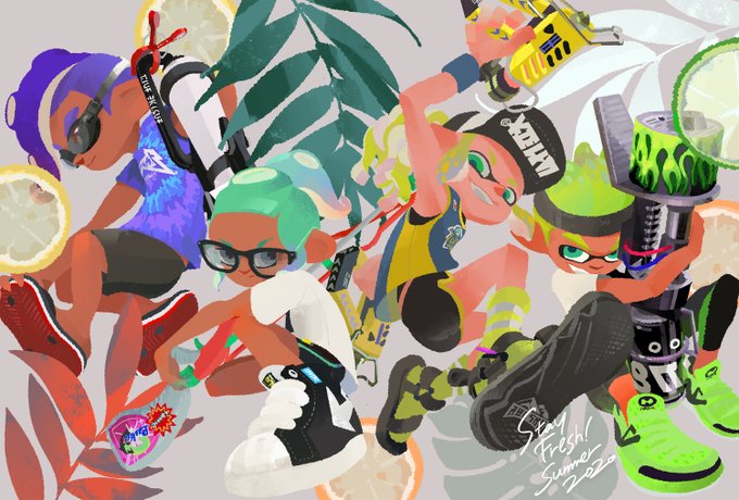 スプラトゥーン の暑中お見舞いイラスト 21が公開 Nintendo Switch 情報ブログ