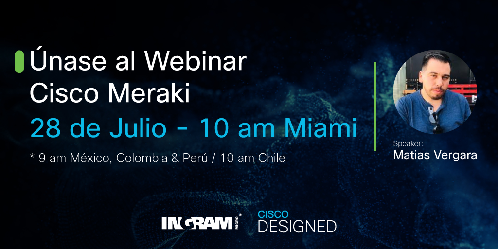 ¡Un enfoque más simple de la tecnología empresarial es posible con <a href="/Cisco/">Cisco</a> Meraki!
No es necesario instalar ni mantener ningún hardware o software de administración.

Únase al Webinar 💻 → bit.ly/IngramCiscoDes…

#IngramMicroStrong | #CiscoDesigned | #LevelUp | #IT | #Technology