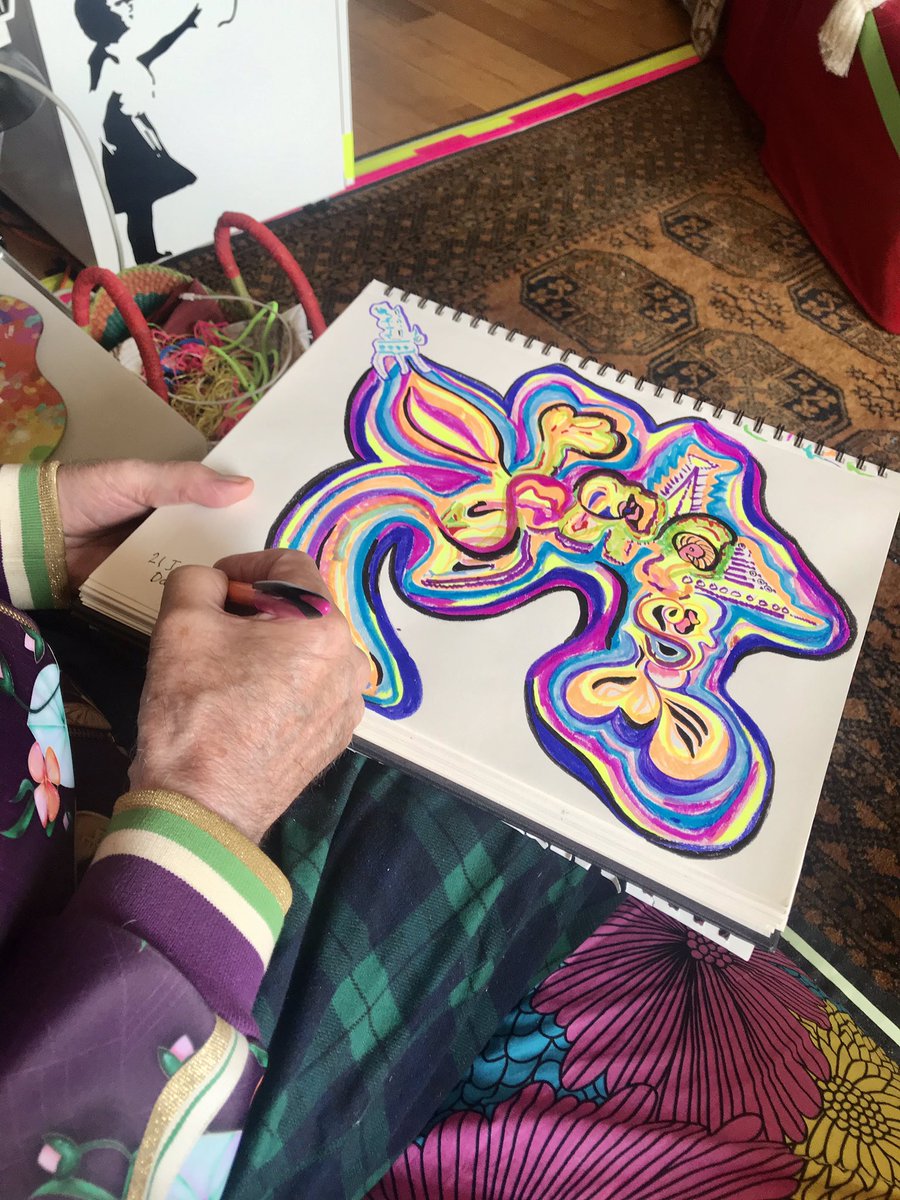 WickertRachel's tweet photo. Morning doodling #cocreating #peace #orchid #selfcare #dementiacare https://t.co/oJyD2xrwML