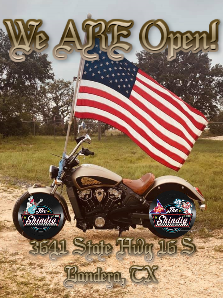 Shindig_Bandera's tweet photo. WE ARE OPEN! We have beers "to-go" and several socially distanced tables on the remaining 4+ acres of property. Stop by The Shindig Café food truck for tasty eats and cold treats. 

https://t.co/NMr2SWkVmT

#TheShindig #CommunityHappens #NeighborsSupportingNeighbors https://t.co/9Tj0CeZlXO