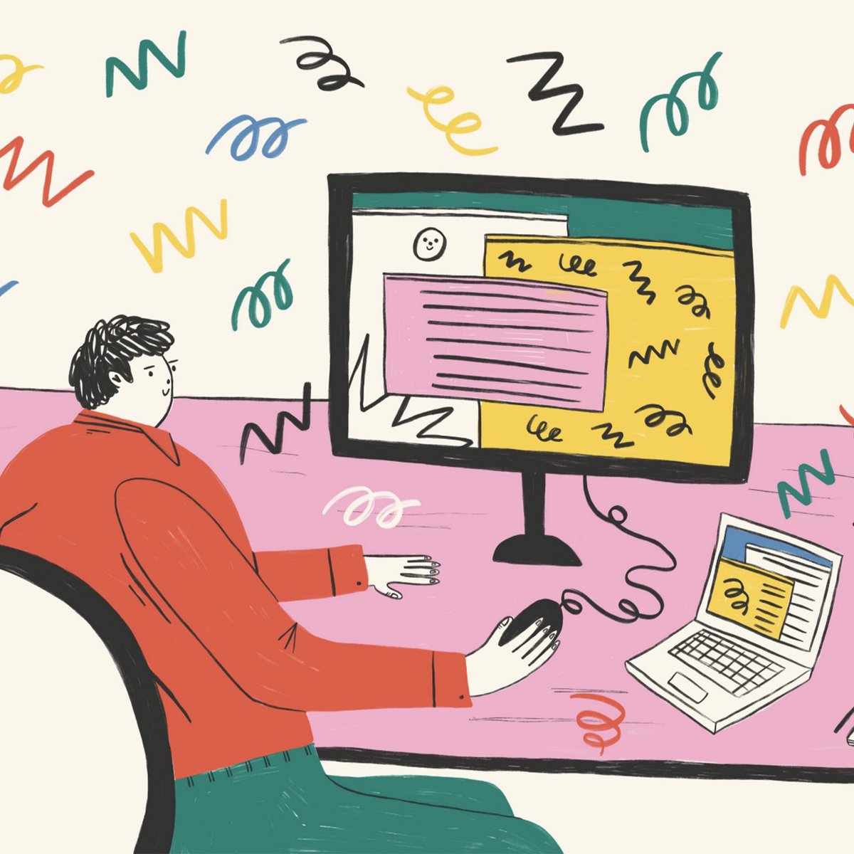 How important are your Instagram followers? 🤳

Five creatives speak to <a href="/itsnicethat/">It's Nice That</a> about how to market yourself online.

Read the full article here: 👉 itsnicethat.com/features/the-g…

Illustration by Tess Smith-Roberts.