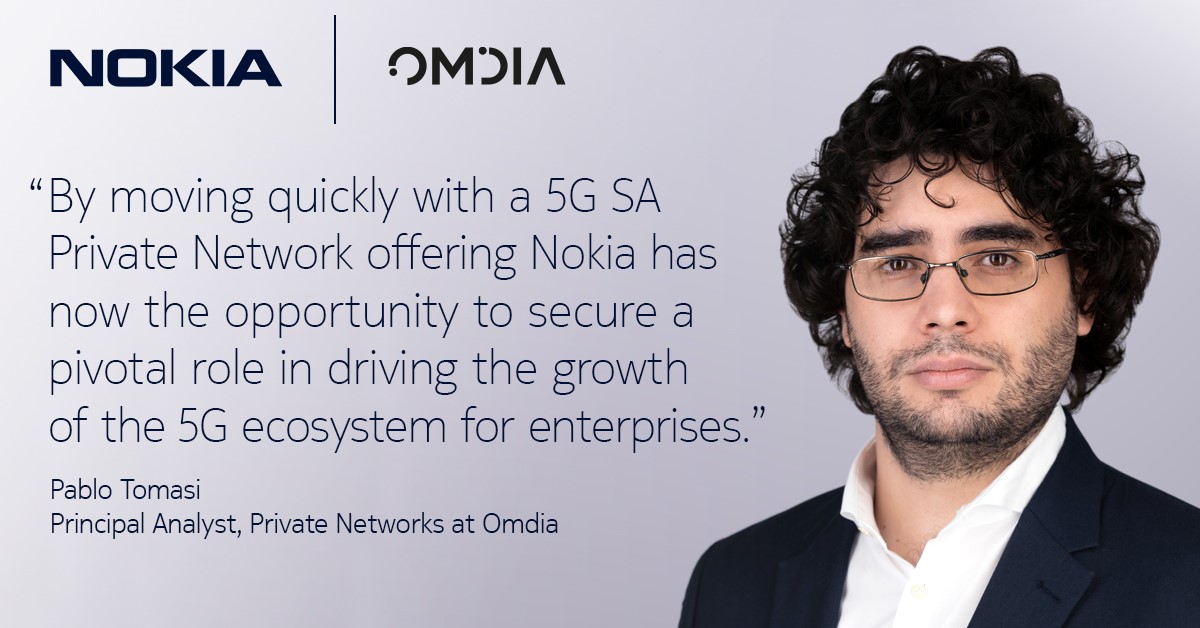 We're proud to announce global commercial availability of new #5G SA industrial-grade private wireless networking solutions. Read the PR: nokia.ly/3joJ1p4 <a href="/OmdiaHQ/">Omdia</a>