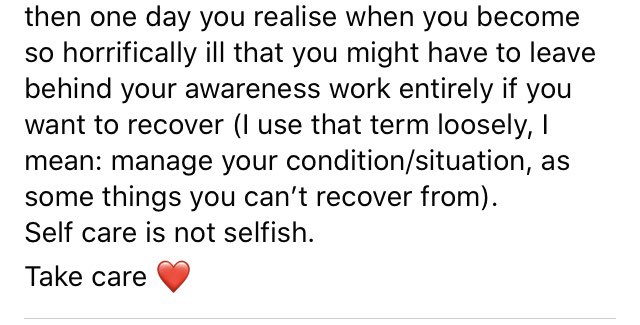 skye077's tweet photo. #LetsTalkAboutTourettes @AwareTourettes #tics #tourettes #MentalHealthAwareness #activism #awareness #advocacy #change #selfcare #healthy #stigma #Equality #injustice #Disability 
This is why I have largely stopped my awareness work which I miss dreadfully. https://t.co/BruJYWNbYJ