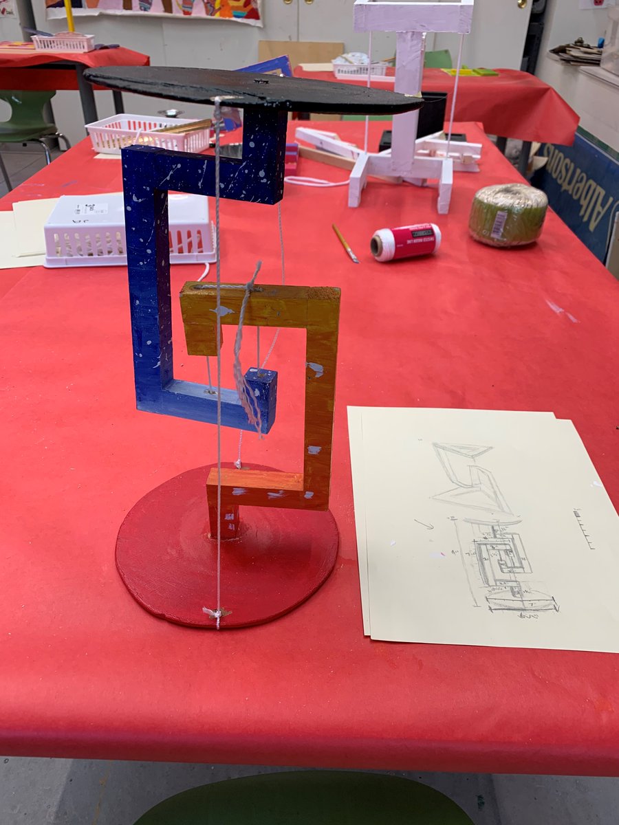 DAVArts's tweet image. Job Training students are designing and building their own sculptures following the architectural principles of tensegrity, a floating-like object relying on tension and compression of rope or string attached to a base. #Tensegrity #Sculptures #DAVArts #StayingSafeatDAVA