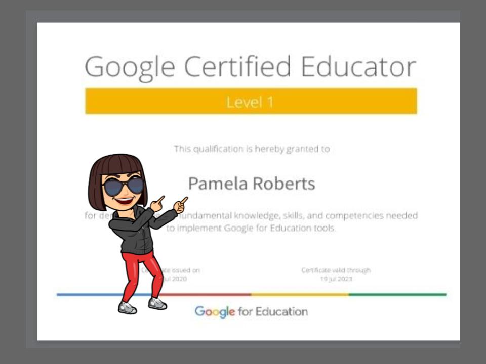 Shout out to Pamela Roberts <a href="/SaksHigh/">Saks High</a>  for becoming a Google Certified Educator Level 1!! <a href="/ccboe_news/">Calhoun County Schools</a>