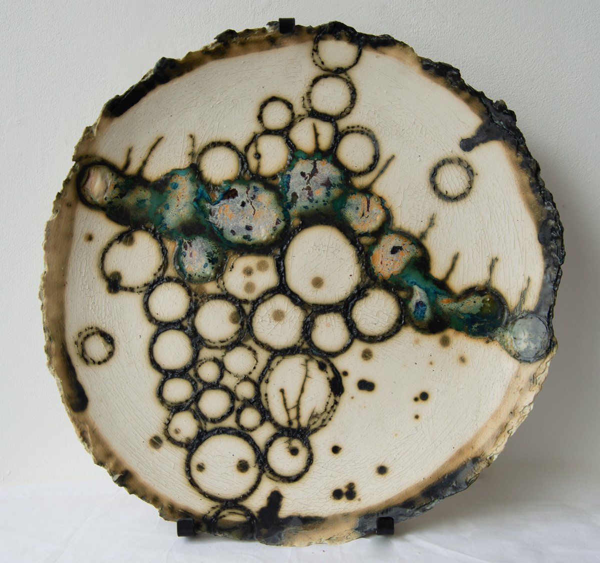 Excited to share the latest addition to my #etsy shop: Contemporary hand-made porcelain wall art-52cm diameter etsy.me/32Ea1uP #beige #blue #kitchendining #contemporary #tabletop #minimalist #porcelain #ceramicwallart #contemporaryart