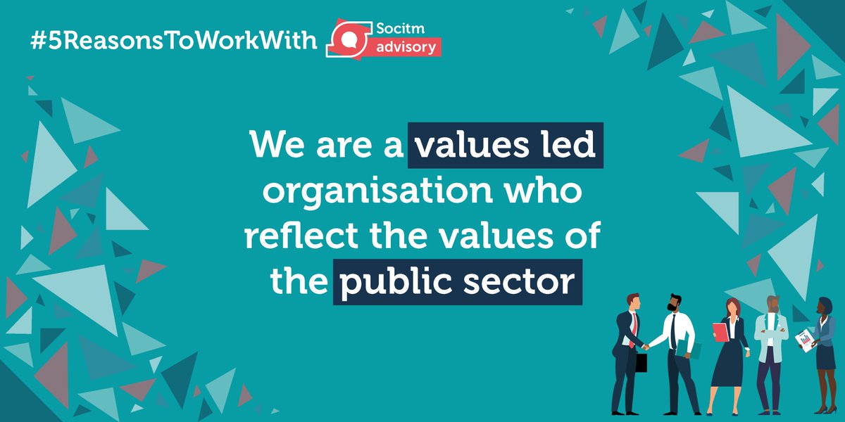 socitmadvisory's tweet photo. #5ReasonsToWorkWithUs
The second reason Socitm Advisory is the top choice for your #digitaltransformation #consultancy? We are a organisation led by our #values; values which reflect those of the #publicsector, making us the perfect #consultancy partner for your organisation https://t.co/8t1zI6LNK4