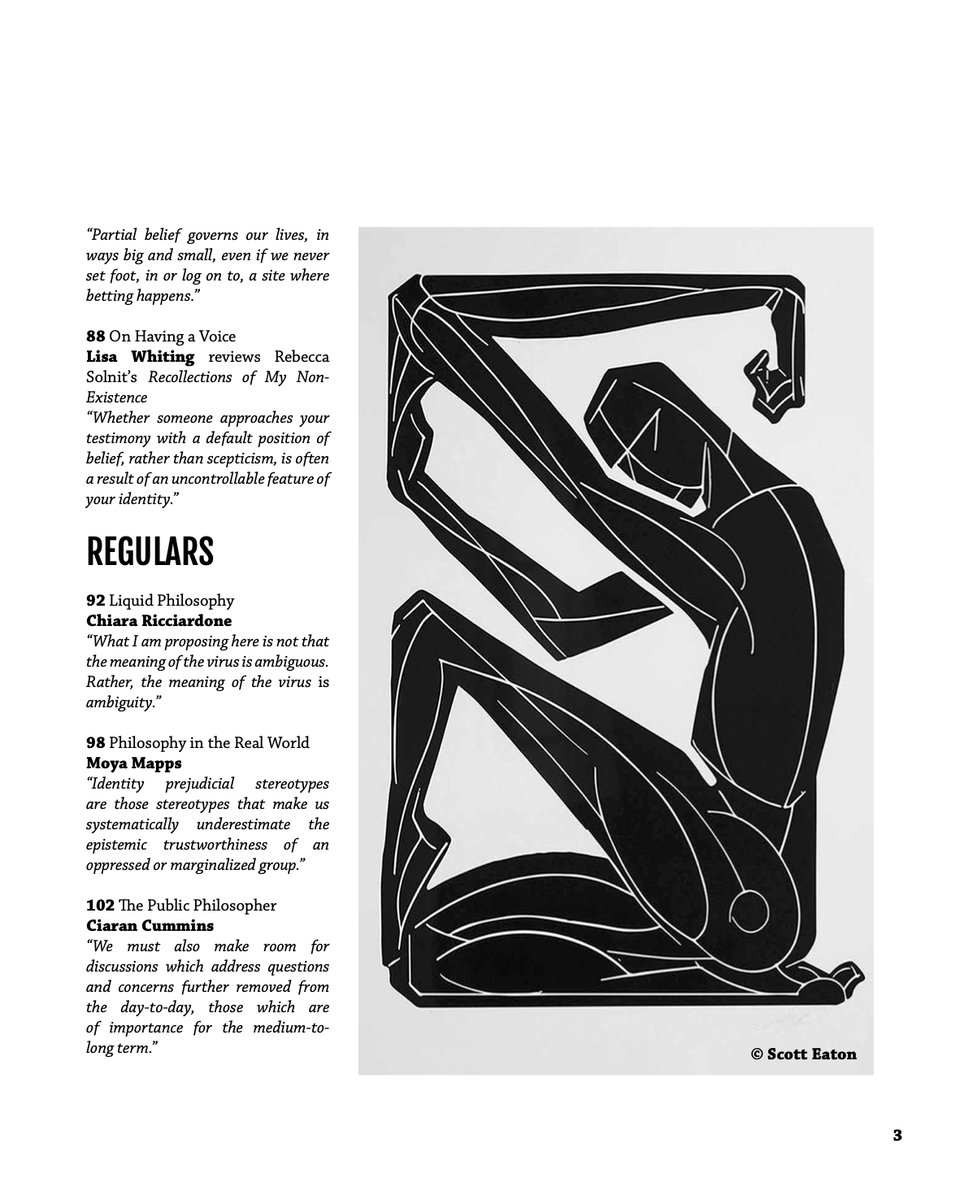 Our summer issue ('Bodies') has just arrived! 110 pages of engaging, publicly-oriented #philosophy for a wide audience, tackling a range of current issues &amp; classic questions around #thebody. On sale now on our website (£6.99). Thanks for your support! bit.ly/2OKmc16
