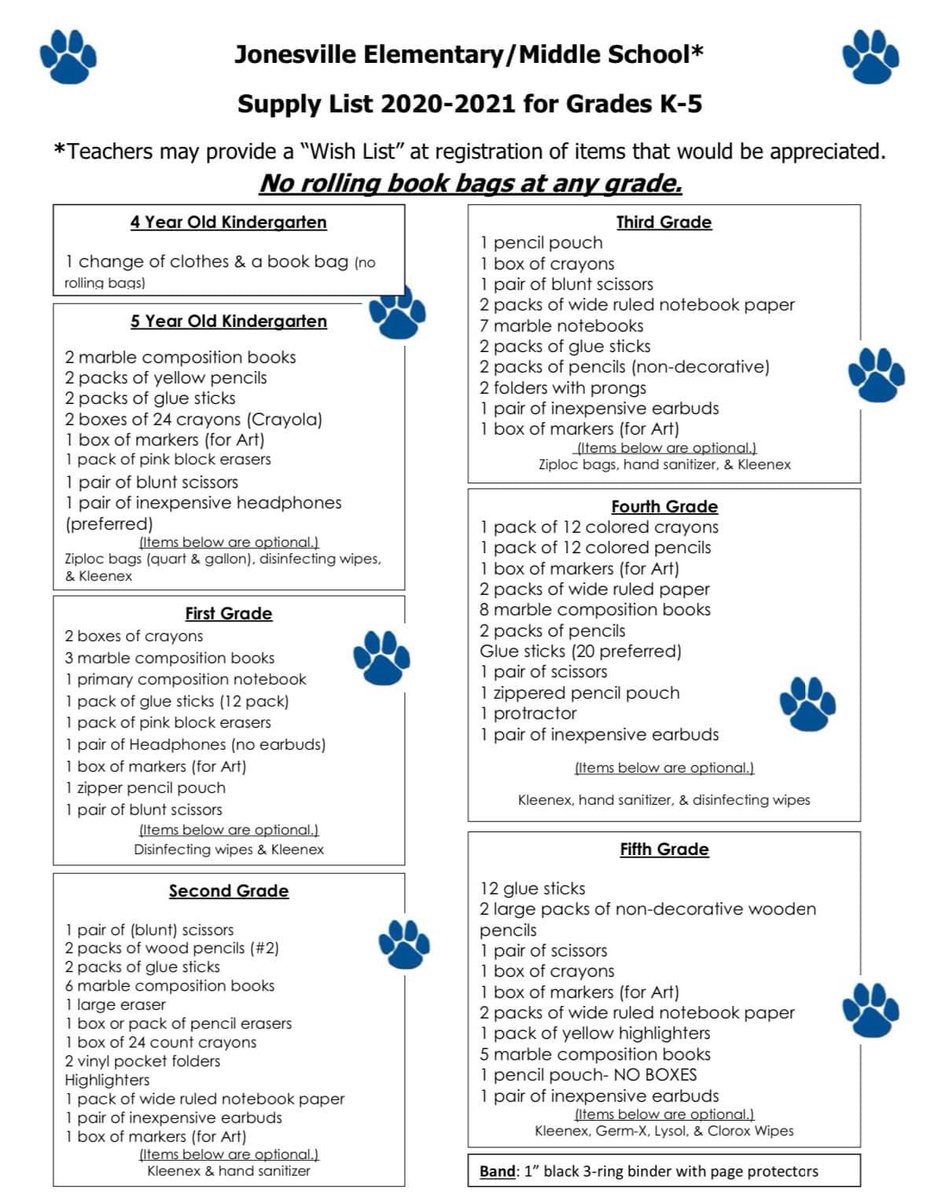 ucsdsc's tweet photo. Union County Elementary Schools 2020-2021 School Supply Lists https://t.co/dCkWvQGa4D