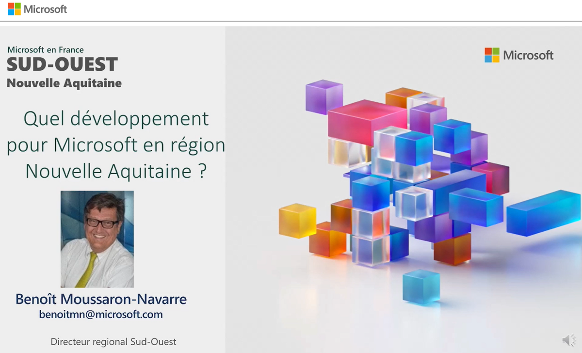 dataquitaine's tweet photo. Retrouvez l'entretien entre Benoit Moussaron-Navarre et @LionelLepouder lors du #microsoftconnectionforum2020 à propos de #bordeaux et du dynamisme #aquitain en #data #ia #pmenumerique #ecoleia #datascience
https://t.co/3Orrvv81Du #frenchtech #microsoftlab https://t.co/Ty9RI3JafA