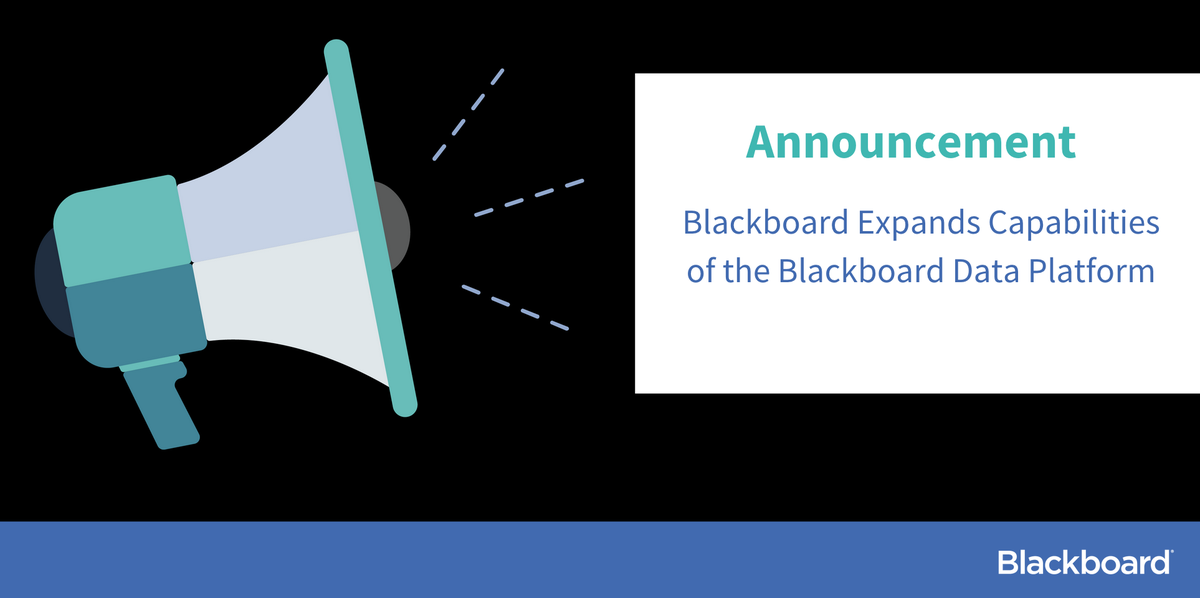 Blackboard's tweet photo. Press Release: Blackboard Expands Capabilities of the Blackboard Data Platform https://t.co/Swi0jM2RM1 https://t.co/y0TtFPNnwI