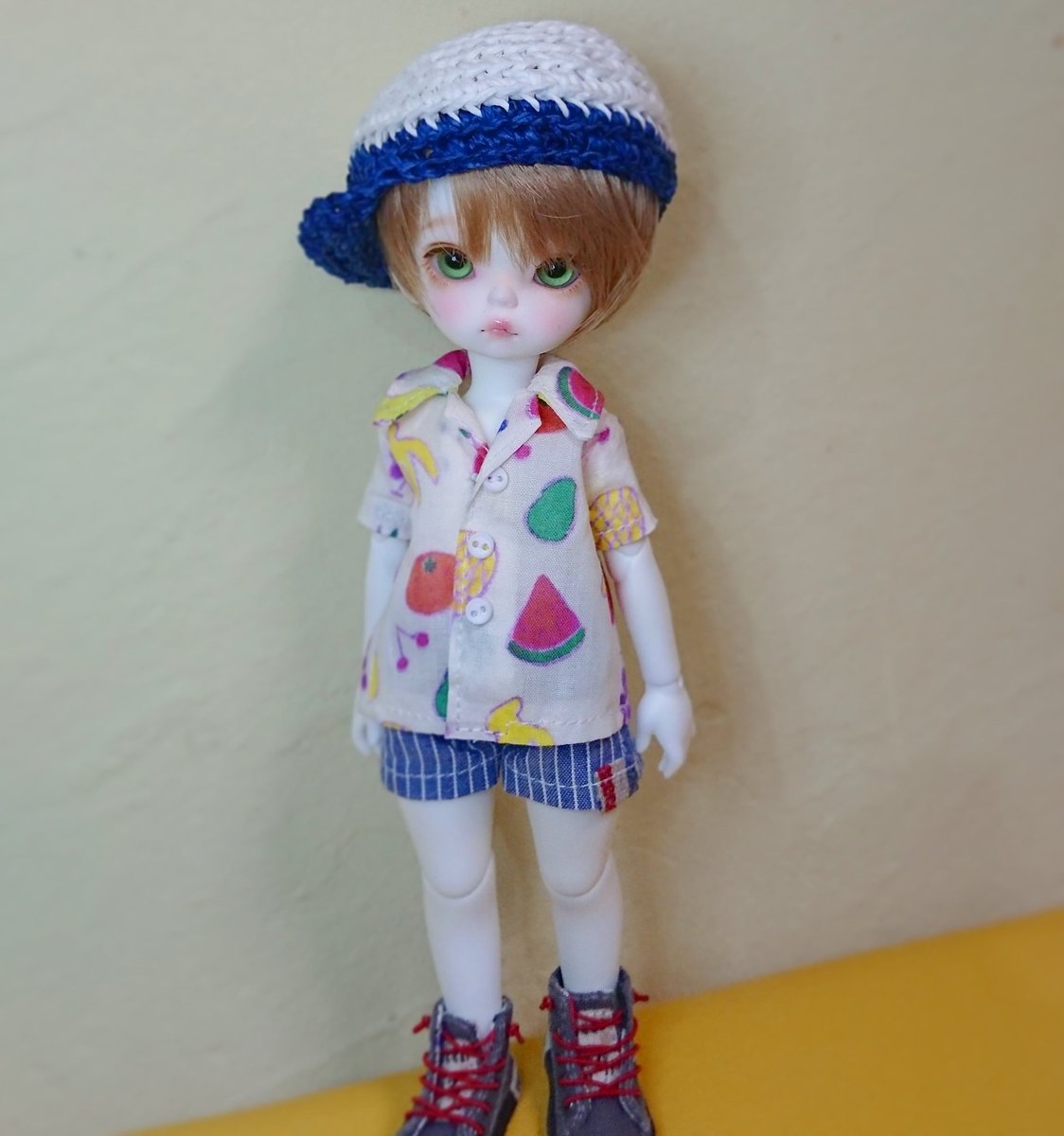 momo2008101314's tweet photo. imda1.7ちゃん用🌺アロハシャツも作ってみた♪
Juneちゃん♡可愛い✨
#imda1.7 #imdajune #imdadoll
#bjd
#こまものや
#うちのこかわいい
#momo_of
明日はオビツ11用アップする~ https://t.co/MRUPkrCGTt