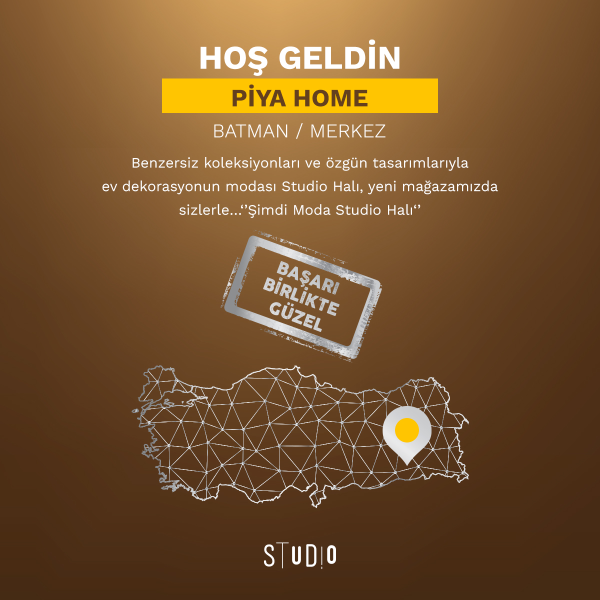 studiohali's tweet photo. Benzersiz koleksiyonları ve özgün tasarımlarıyla ev dekorasyonun modası Studio Halı, yeni bayimiz; Alpagat Tekstil ve Piya Home'da sizleri bekliyor. #ŞimdiModaStudioHalı #BaşarıBirlikteGüzel https://t.co/XWO9Sbps72