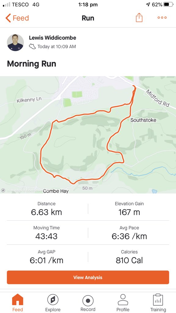 LewisWiddicombe's tweet photo. A very hilly morning trail run followed by a make shift hydro session at the weir. All in all a great start to the day! 😊 https://t.co/sL62Z8v1ct