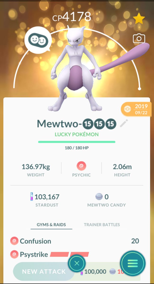Man83Melo's tweet photo. @PokemonGoApp So glad I recently maxxed out my perfect MewTwo! https://t.co/to2zy4fJMY