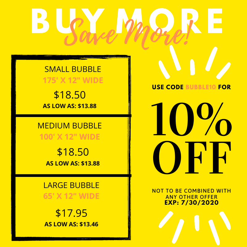 StarBoxescom's tweet image. Save 10% TODAY on #BubbleRoll with StarBoxes' full line which includes Small, Medium, Large, Kraft-backed, Anti-static, and Colored wholesale bubble rolls. Check back for more specials and save everyday with our volume pricing discounts. #SpendMoreSaveMore #10PercentOff #Sale