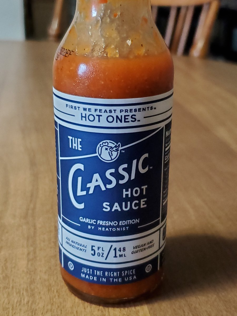 castercurious's tweet photo. This Hot Ones The Classic: Garlic Fresno Edition is the perfect edition to any garlic lovers pantry and an amazing toper to any savory dish. I bought two bottle and I may have to buy two more. 
#hotones #heatonist #Spicy #firstwefeast https://t.co/lF6lHxHSbv