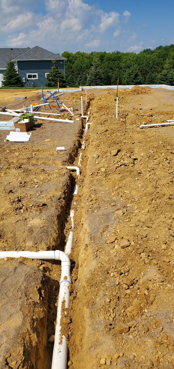 It was a beautiful day to get the shovels out and play in the dirt! We didn’t have any Tonka Trucks, but we managed to get some plumbing in the ground. Our apprentices hauled serious dirt. 
It will be all one level and we’ll be seeing this big job through to the final finish.