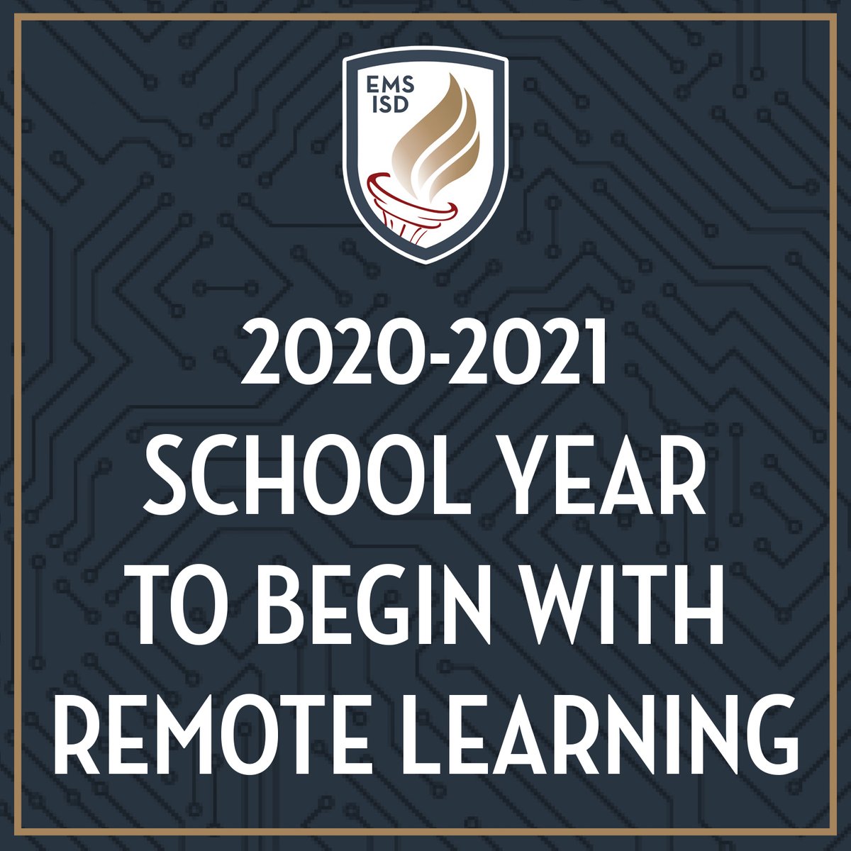 Tarrant County Public Health and Human Services issued an order requiring school districts to start the school year in a virtual learning only format until after September 27. To learn what this means for EMS ISD, visit ow.ly/JgsU50AEiiX.