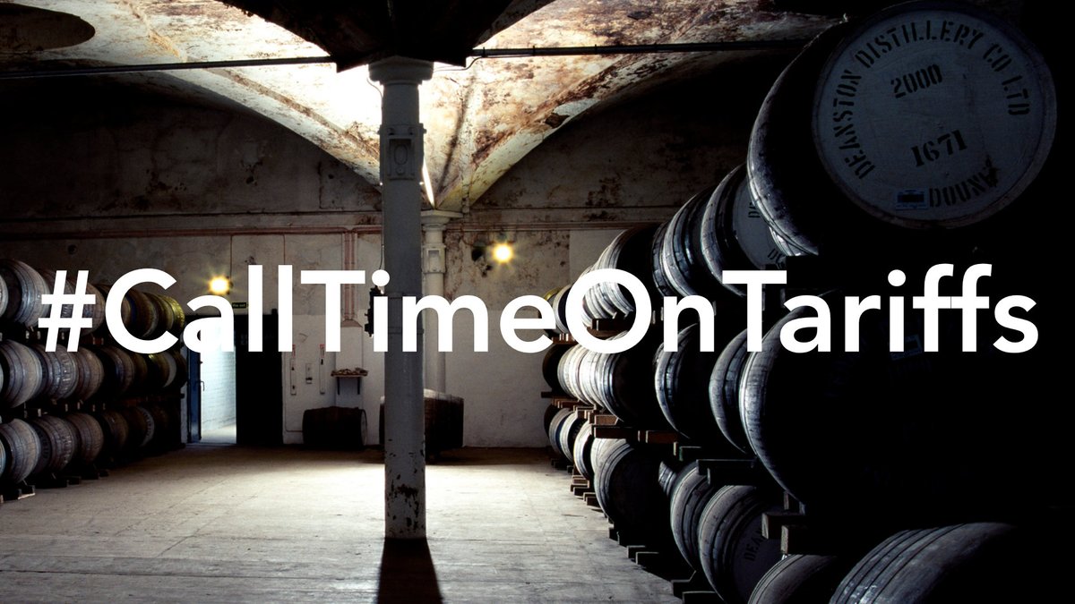 ScotchWhiskySWA's tweet photo. "Tariffs are a clear and present danger to #ScotchWhisky. They are hitting our industry hard [and] we're paying a heavy price for trade disputes that have nothing to do with us" - @KarenEBetts on why we need the UK Govt to #CallTimeOnTariffs.

 Learn more: https://t.co/x2ft7rfNTr https://t.co/X44oOKGcmc