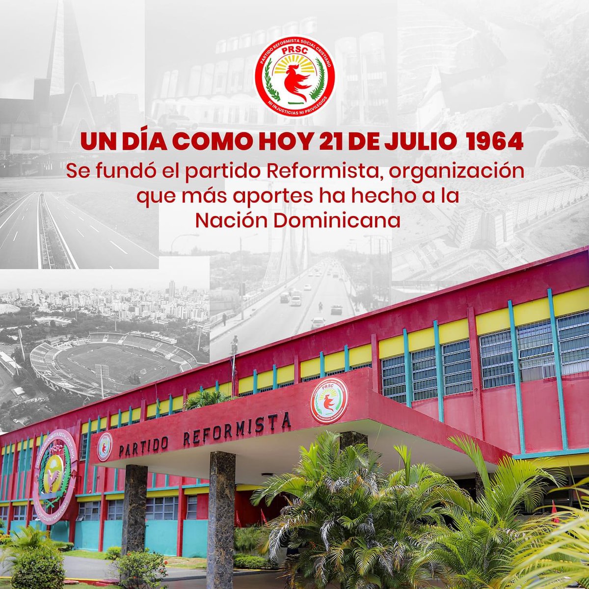 Un dia como hoy hace 56 años se fundó el <a href="/PartidoPRSC/">Partido Reformista Social Cristiano</a> por el gran líder el Dr. Joaquín Balaguer. Fue reconocido por la <a href="/juntacentral/">JCE</a> el día 20 de abril de 1964, después que Francisco Augusto Lora y el Dr. Delfín Pérez elevaron una solicitud en ese sentido, al organismo electoral.