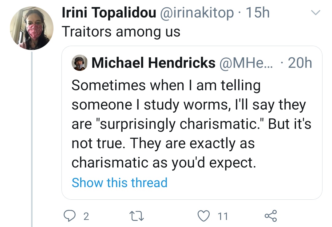 pls someone tell the worm people to stop, even if they are joking at this point we can't tell and it's making it worse