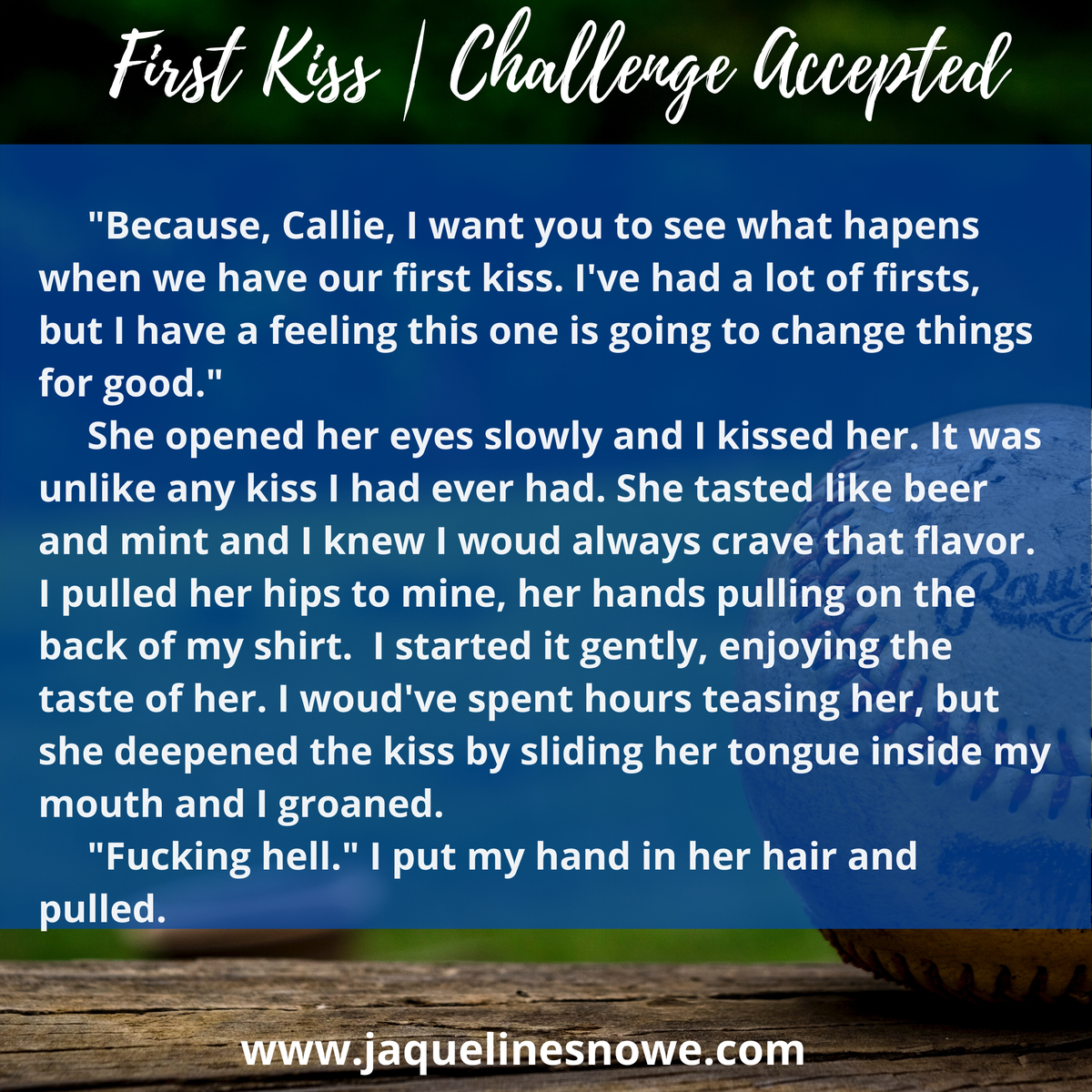 JaquelineSnowe's tweet photo. #firstkisspromo #cleatchasers #sportsromance
Meet Callie & Zade
⚾️Tomboy who wants nothing to do with a player
⚾️An Allstar pitcher who REALLY likes a challenge
⚾️New adult sports romance with BANTER
⚾️Healthy sibling relationship & found family
https://t.co/yh6qaYKXTp https://t.co/T5MrapZYRP