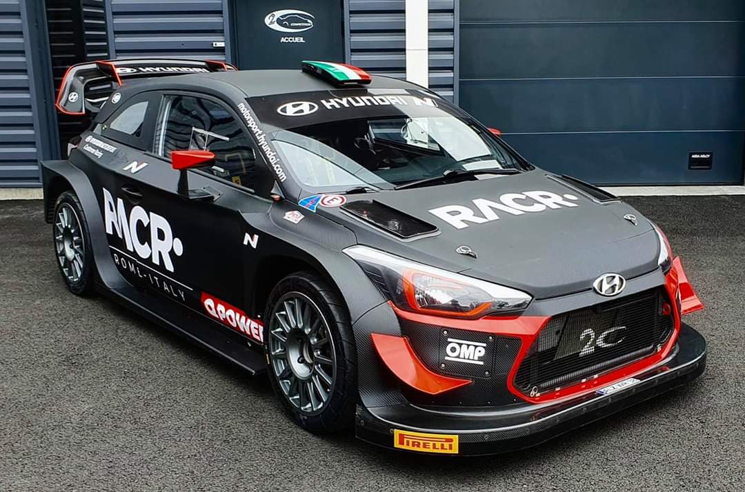 SVrally's tweet photo. The #Hyundai i20 #WRC Plus of @Pede is ready for #RallyAlba!  
One of my favourite liveries ever! 😍😍 https://t.co/9n1kCn8cII