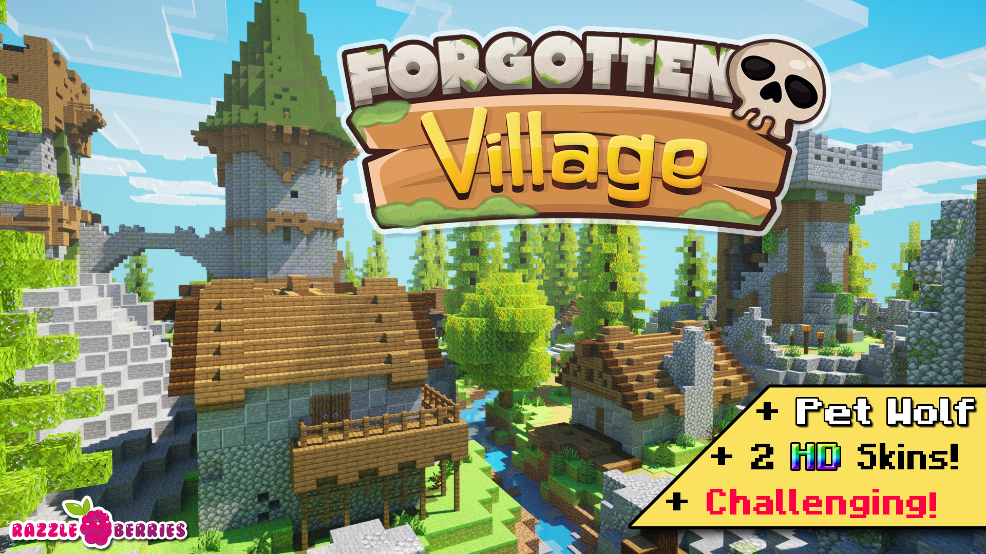 Razzleberries Forgotten Village Is Ready For Challengers Are You Brave Enough To Defeat The Illagers Zombies And Evil Mobs That Have Taken Over This Once Peaceful Town Find The