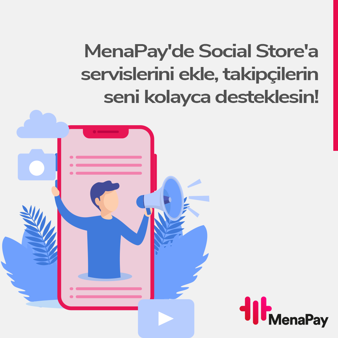 menapayturkiye's tweet photo. Takipçilerinden destek almak çok daha kolay! Sen de hemen MenaPay uygulamasının Social Store özelliğini kullanmaya başla, takipçilerinden kolay ve hızlı destek al.
#MenaPay #socialstore https://t.co/aZqKbOnSwo