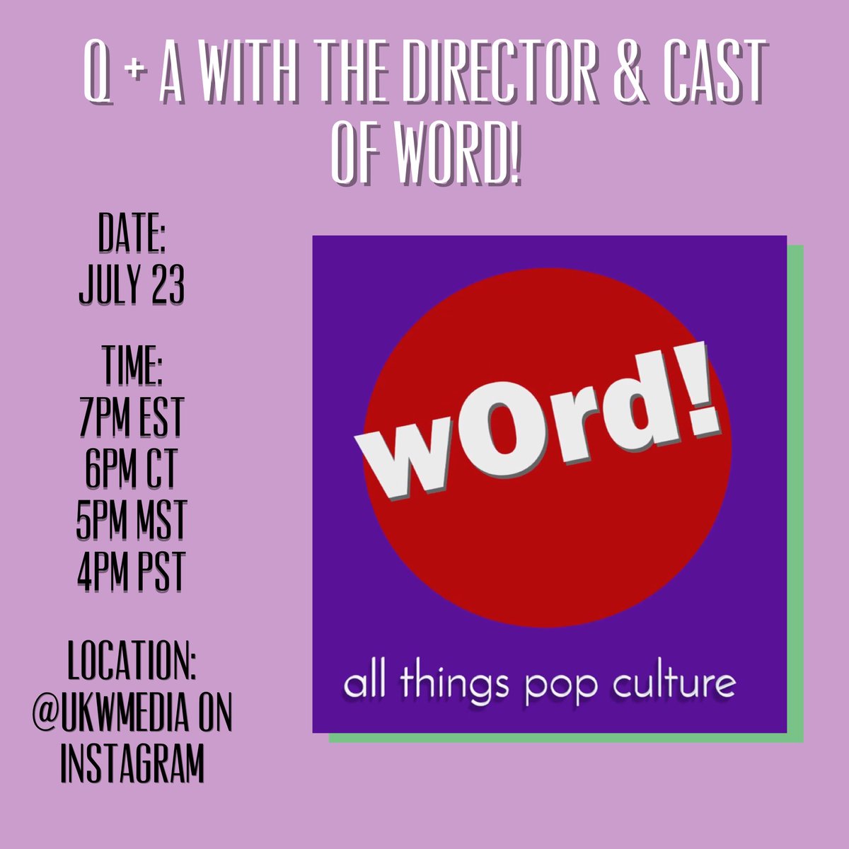 MediaUkw's tweet photo. WORD on the street is that you can watch all these beautiful faces on our Instagram live THIS THURSDAY at 4pm PST (@ukwmedia) Come watch me interview them, and maybe roast them a little! As a treat.. https://t.co/LODKecBoe3