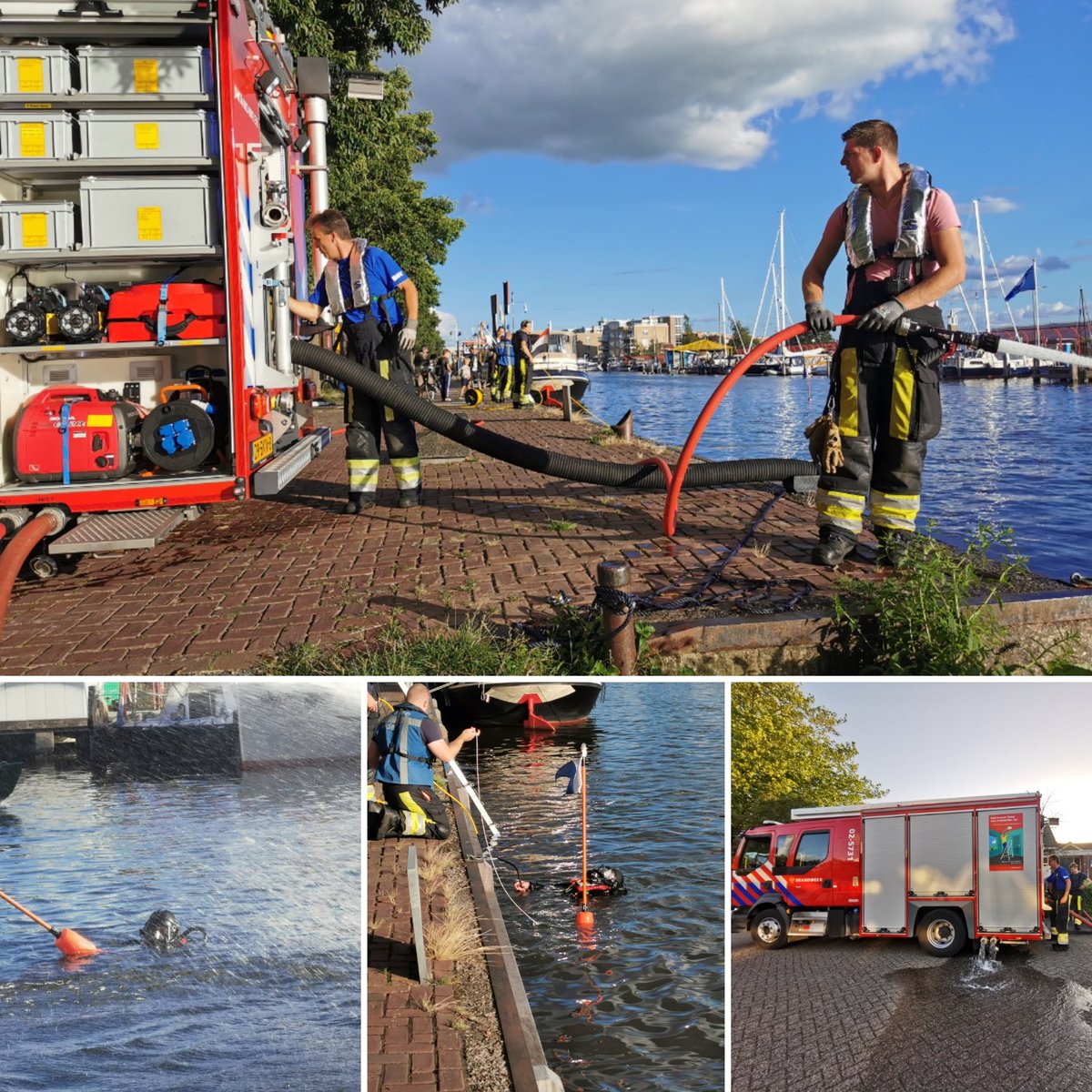 Melding brandweer Pampuskade Sneek