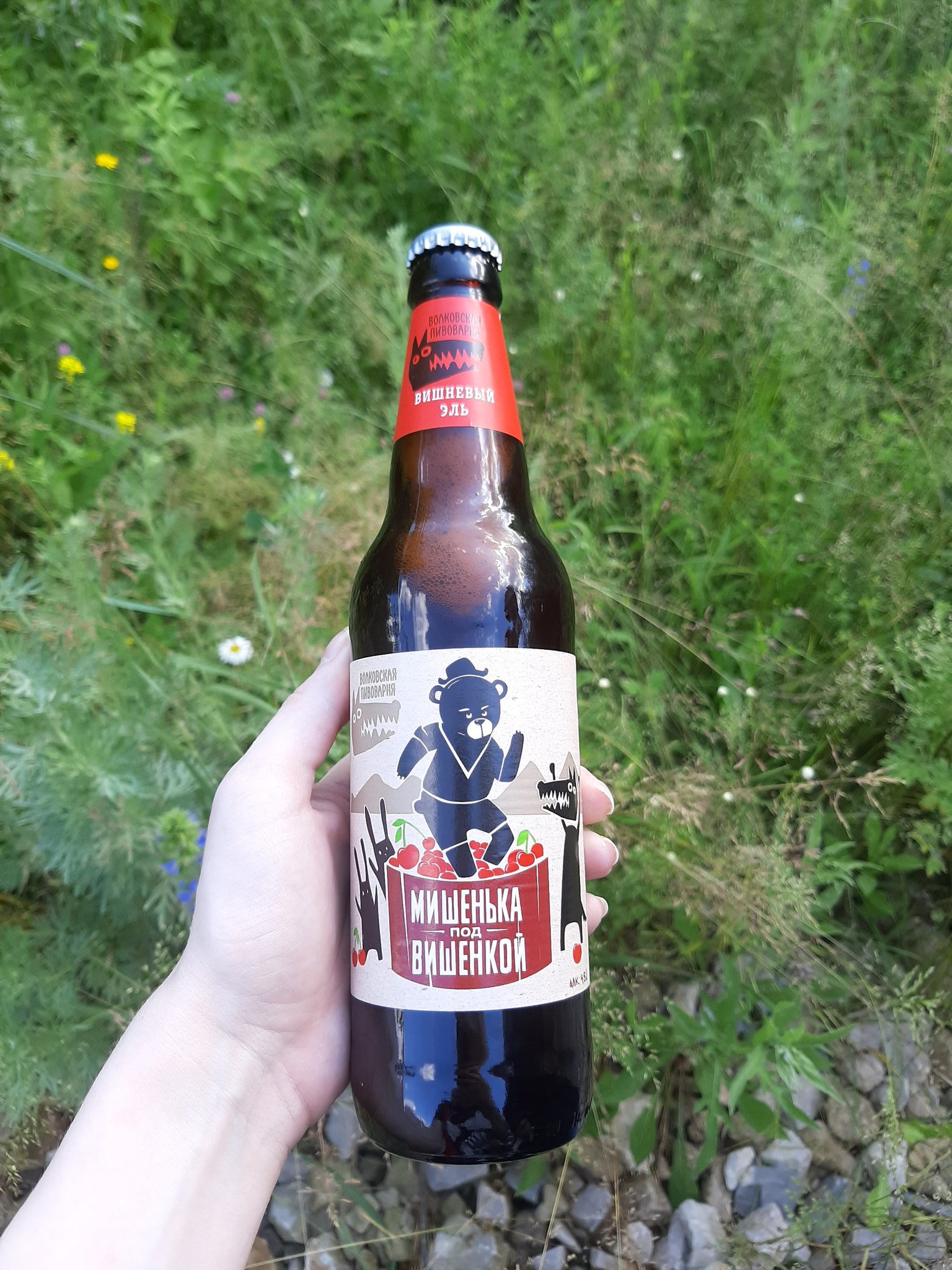 Вишнёвый Эль мишенька под вишенкой