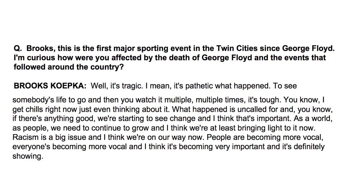 dylan_dethier's tweet image. Brooks Koepka calls killing of George Floyd "pathetic" and adds that he's glad to see more people speaking out against racism: