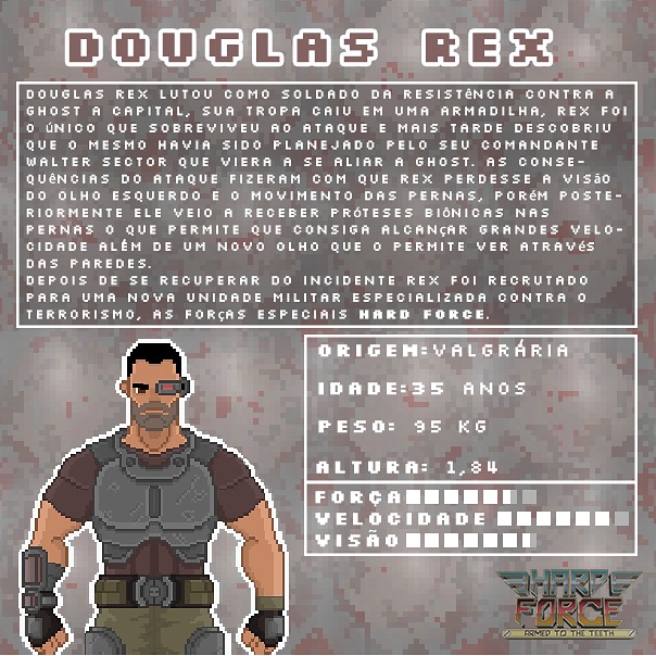 TrycoreGames's tweet photo. Quando as forças opressoras atacarem Douglas Rex estará pronto para o contra ataque. #HardForce.
.
.
.
#pixel #pixelart #game2d #gamedesign #gamedev #geek #jogosbrasil #brgames https://t.co/jhuvXjIcli