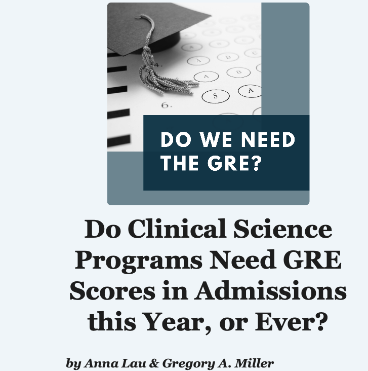 Probably you can guess our answer to this.  #GRExit in Clinical Psychology PhD programs.  Use this year's GRE waiver as a trial to drop the application requirement permanently. pcsasnews.org/doweneedthegres
