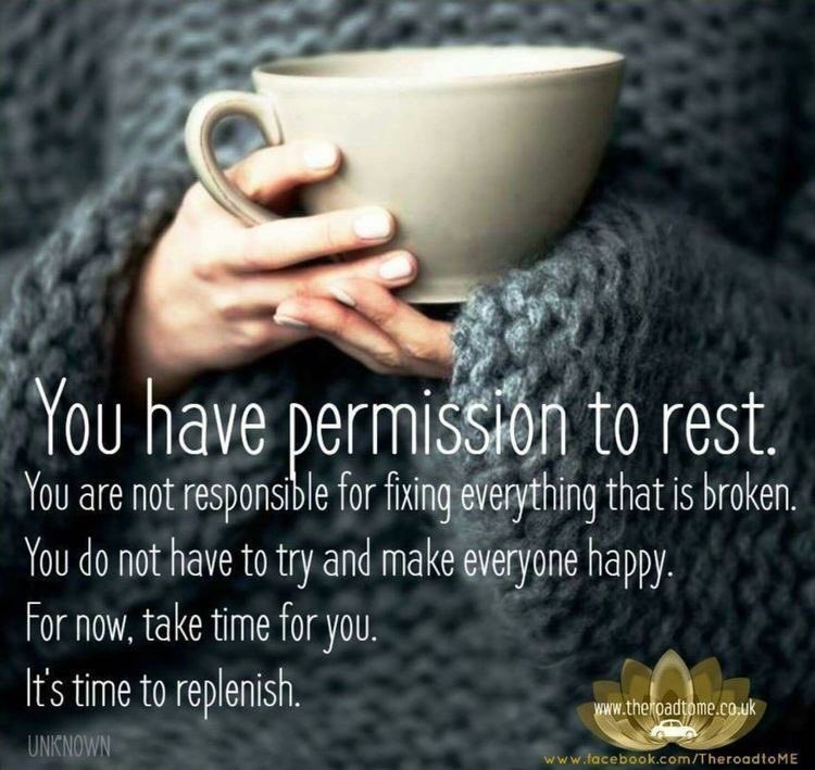 nicolesylvie's tweet photo. You have permission to rest #chiarimalformation #chronicillness #ChronicPain https://t.co/17h1jSL8Yh